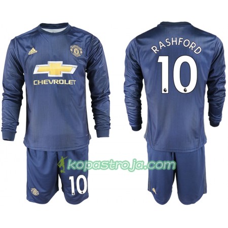 Billiga Fotbollströjor Manchester United RASHFORD 10 Barn Tredje tröja 2018/19 Långärmad